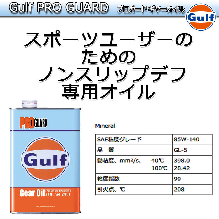 Gulf PRO GUARD Gear Oil ガルフ ギヤオイル 85W-140 1L缶
