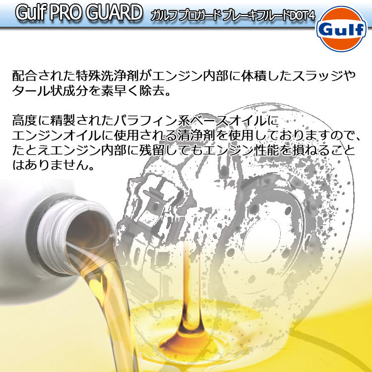 Gulf PRO GUARD Brake Fluid DOT4 ガルフ ブレーキフルード 1L缶