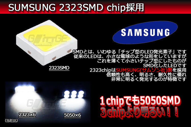 SUMSUNG　2323SMD chip採用